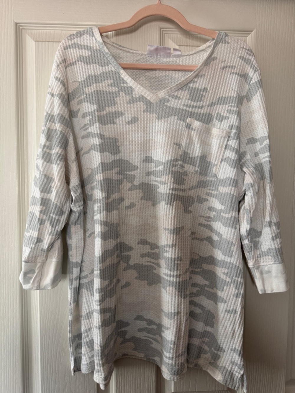 Belle by Kim Gravel camo waffle top